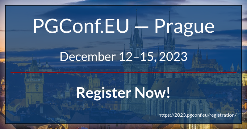 Registration — PostgreSQL Conference Europe 2023